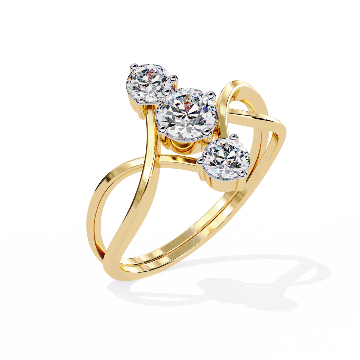 WOKE ™ CARAT VVS-EF Lab Grown Diamond ring in 14/18k Gold