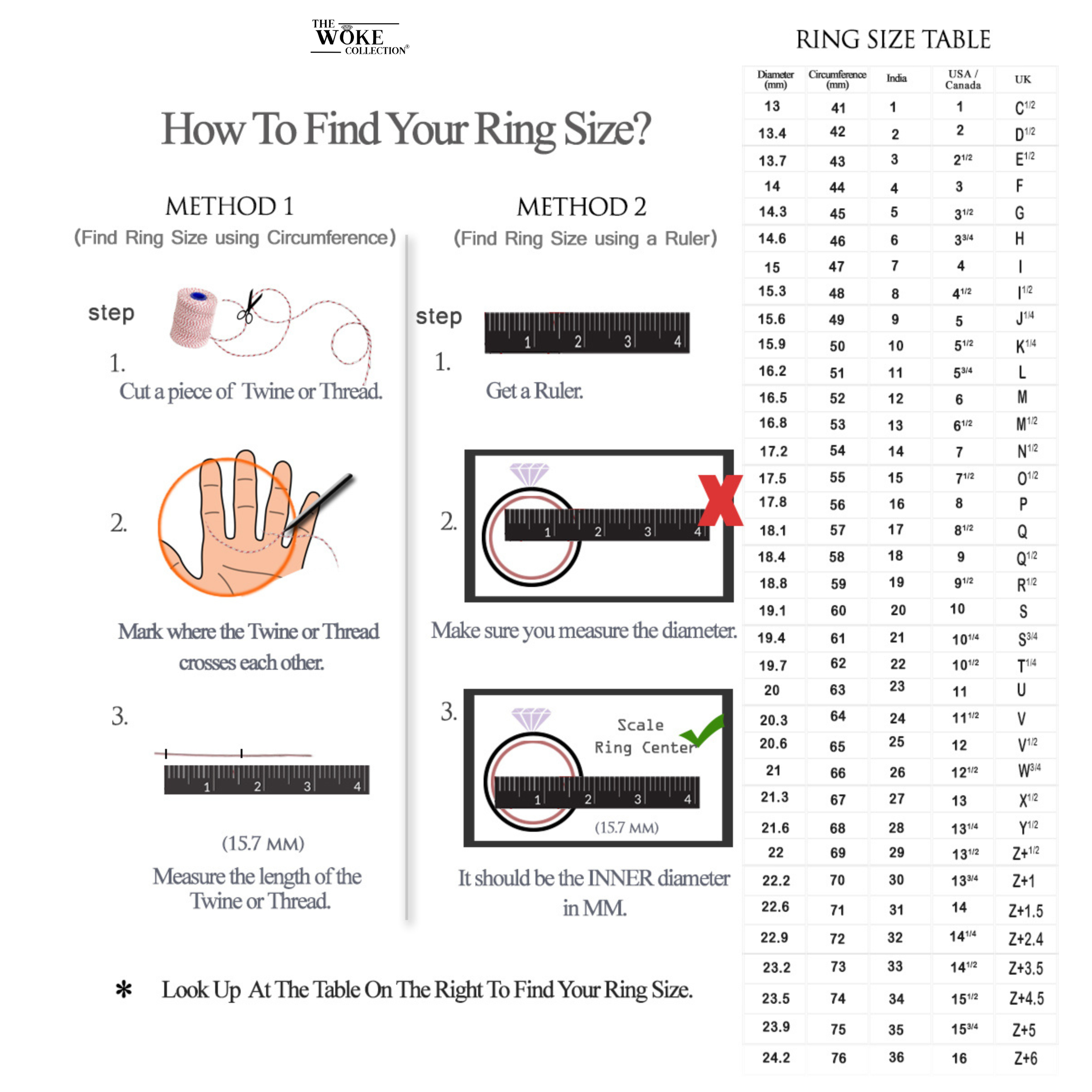 Ring Size Guide - Numined