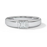 1 carat moissanite emerald cut ring for MEN | Moissanite ring in gold and  925 sterling silver| GRA certified moissanites