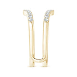 Lab-Grown-Diamond V-Shaped Contour Ring Wrap| WOKE