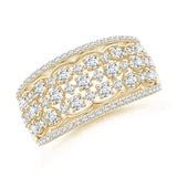 Lab-Grown-Edwardian Style Diamond Lace Pattern Broad Anniversary Ring By WOKE