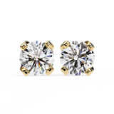 WOKE ™ 1.40 CARAT VVS-EF Tab prong Round CUT Lab Grown Diamond Studs in 14/18k Gold