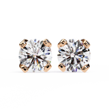 WOKE ™ 1.40 CARAT VVS-EF Tab prong Round CUT Lab Grown Diamond Studs in 14/18k Gold