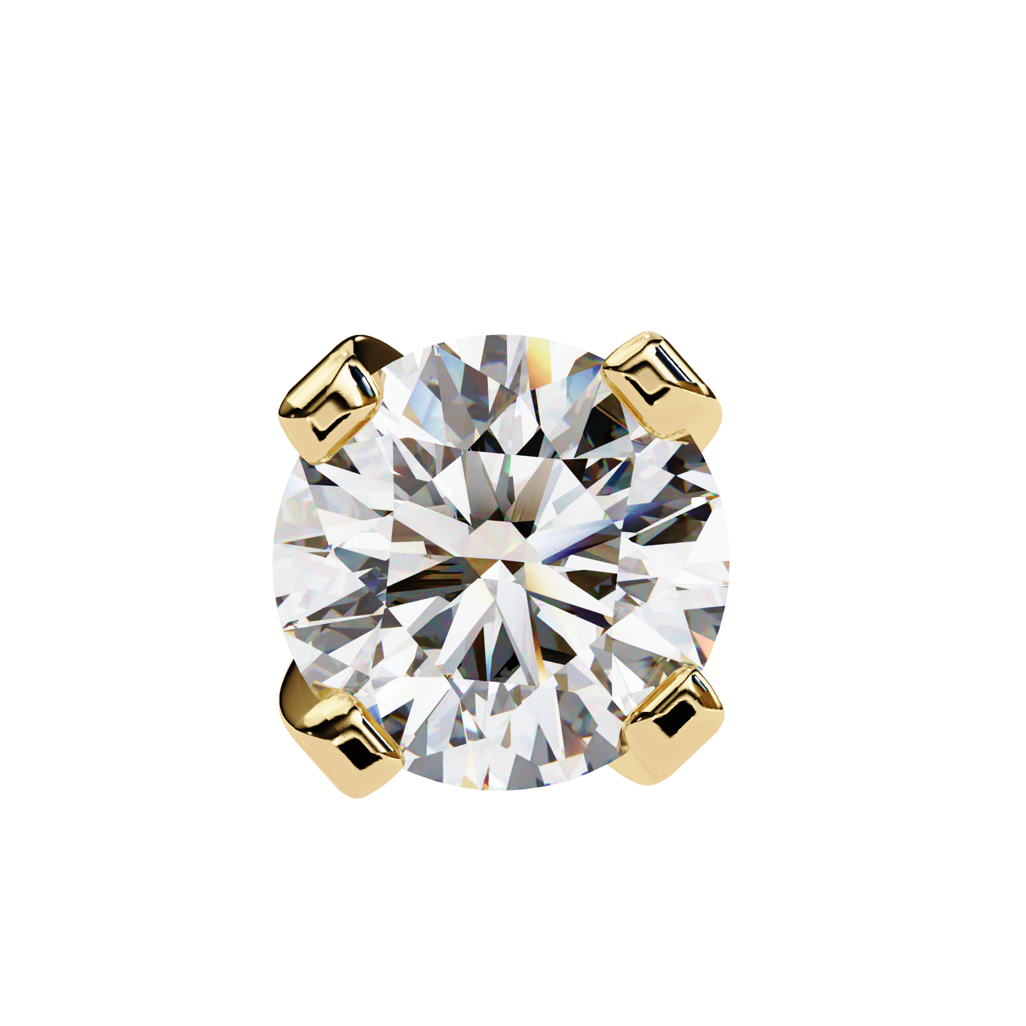 WOKE ™ 1.40 CARAT VVS-EF Tab prong Round CUT Lab Grown Diamond Studs in 14/18k Gold