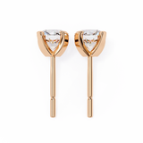 WOKE ™ 1.40 CARAT VVS-EF Tab prong Round CUT Lab Grown Diamond Studs in 14/18k Gold