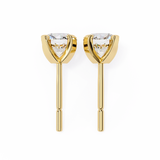 WOKE ™ 1.40 CARAT VVS-EF Tab prong Round CUT Lab Grown Diamond Studs in 14/18k Gold