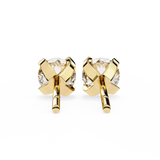WOKE ™ 1.40 CARAT VVS-EF Tab prong Round CUT Lab Grown Diamond Studs in 14/18k Gold