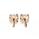 WOKE ™ 1.40 CARAT VVS-EF Tab prong Round CUT Lab Grown Diamond Studs in 14/18k Gold