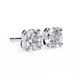 WOKE ™ 1.40 CARAT VVS-EF Tab prong Round CUT Lab Grown Diamond Studs in 14/18k Gold