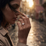 Round Lab Grown Diamond Ring in 9K Gold/14K Gold |WOKE