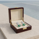 Lab Grown Emerald and Moissanite in 9K Gold/925 Silver |WOKE