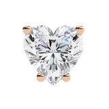 WOKE ™ 2.00 CARAT VVS-EF Heart cut Lab Grown Diamond Studs in 14/18k Gold