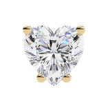 WOKE ™ 2.00 CARAT VVS-EF Heart cut Lab Grown Diamond Studs in 14/18k Gold