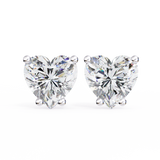 WOKE ™ 2.00 CARAT VVS-EF Heart cut Lab Grown Diamond Studs in 14/18k Gold