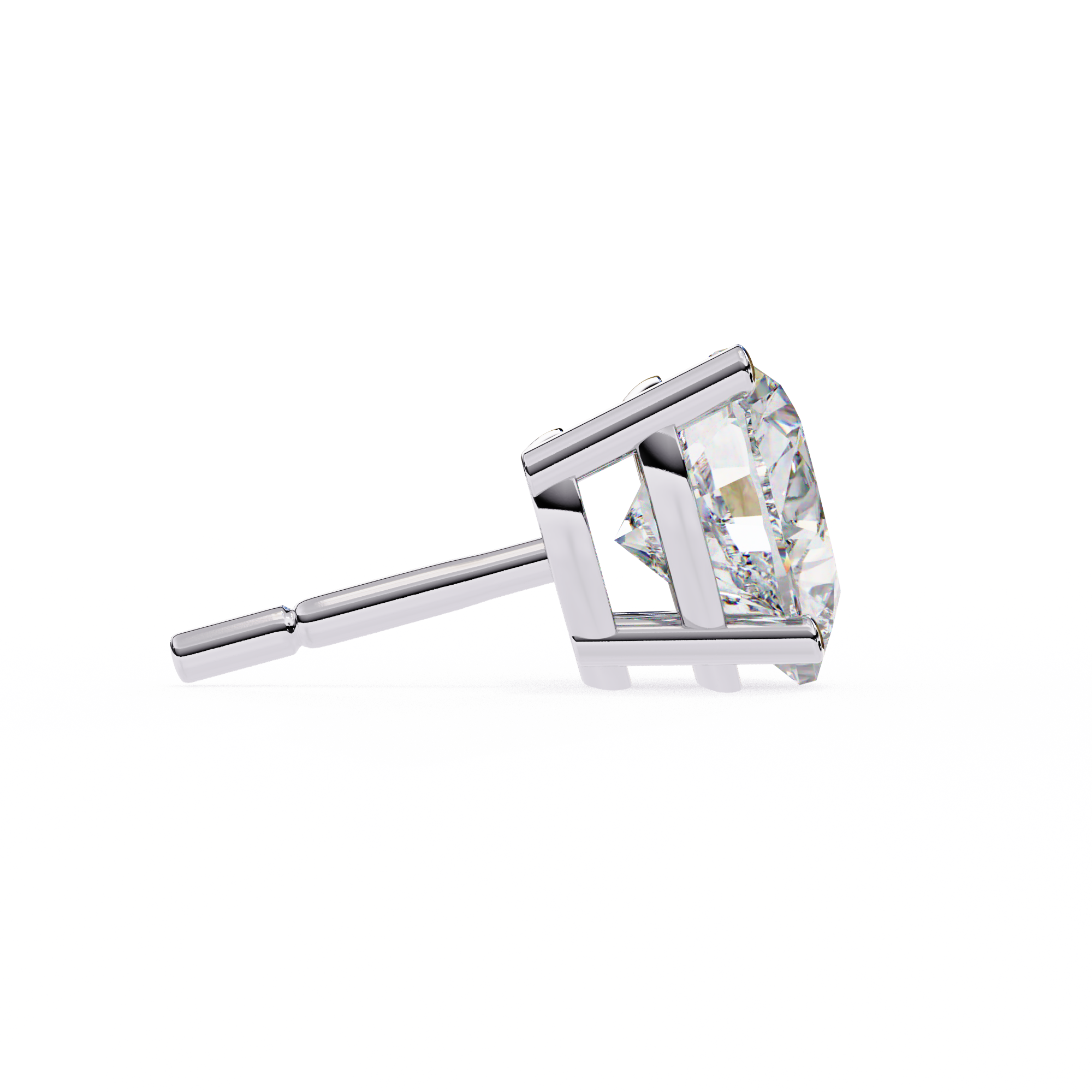 WOKE ™ 2.00 CARAT VVS-EF Heart cut Lab Grown Diamond Studs in 14/18k Gold