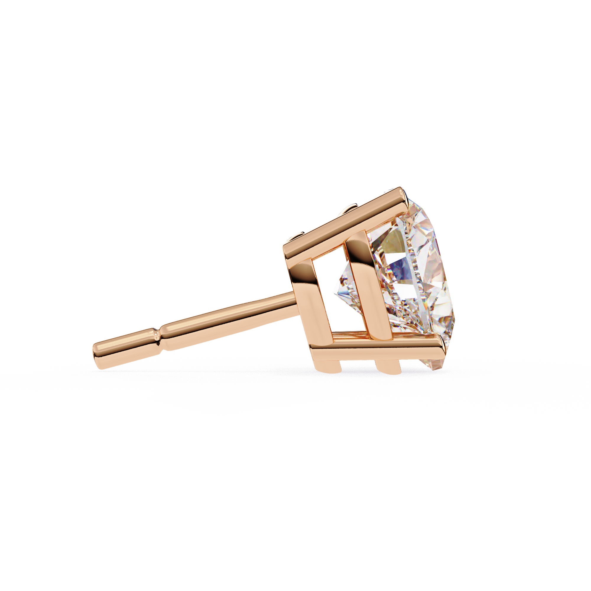 WOKE ™ 2.00 CARAT VVS-EF Heart cut Lab Grown Diamond Studs in 14/18k Gold