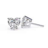 WOKE ™ 2.00 CARAT VVS-EF Heart cut Lab Grown Diamond Studs in 14/18k Gold
