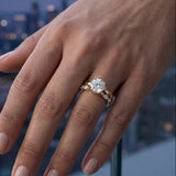 4.108 CT Round Lab Grown Diamond Ring in 9K Gold/14K Gold |WOKE