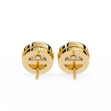 WOKE ™ 1.00 CARAT VVS-EF Bezel round cut Lab Grown Diamond Studs in 14/18k Gold