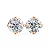WOKE ™ 1.20 CARAT VVS-EF Turkey round cut Lab Grown Diamond Studs in 14/18k Gold