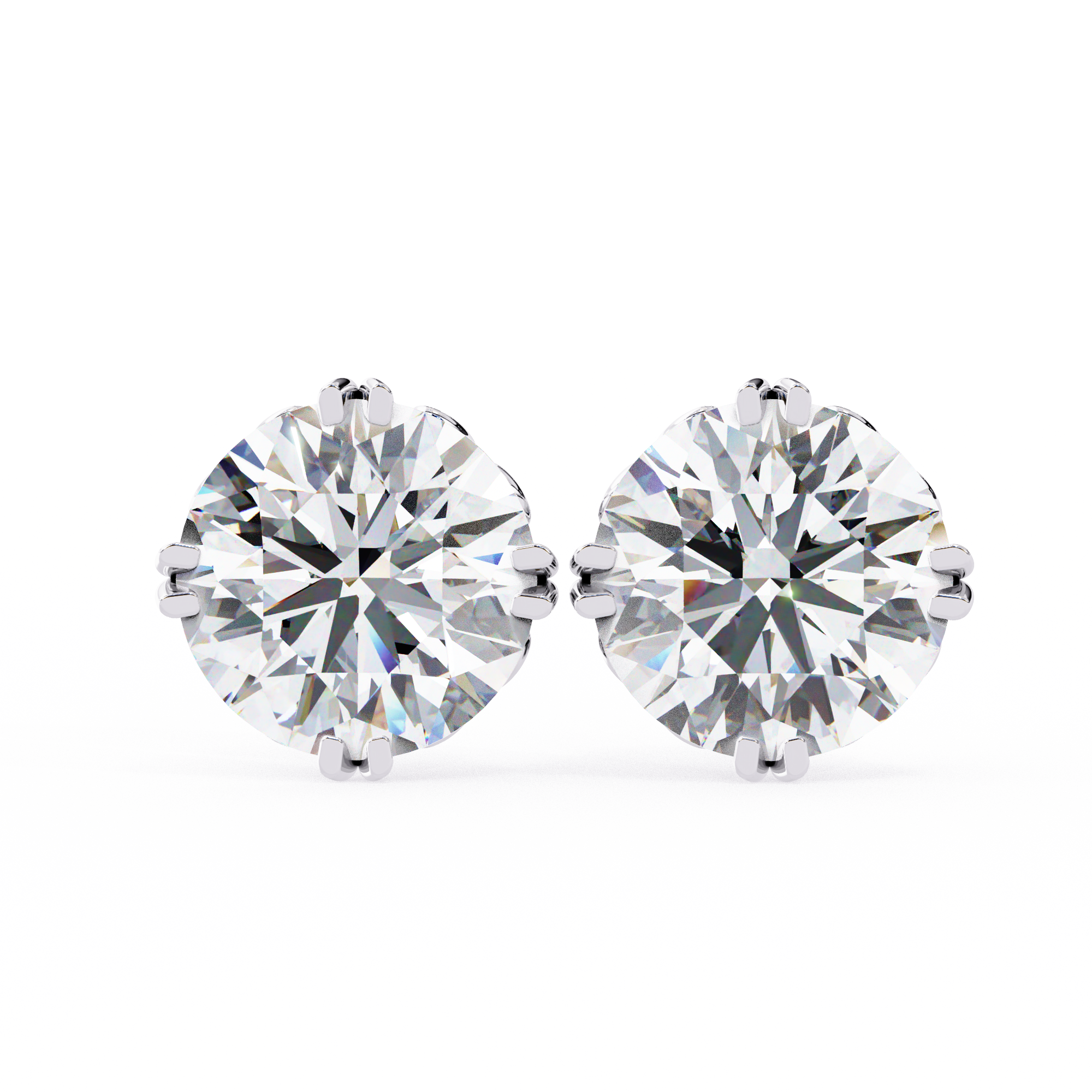 WOKE ™ 1.20 CARAT VVS-EF Turkey round cut Lab Grown Diamond Studs in 14/18k Gold