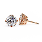WOKE ™ 1.20 CARAT VVS-EF Turkey round cut Lab Grown Diamond Studs in 14/18k Gold