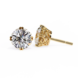 WOKE ™ 1.20 CARAT VVS-EF Turkey round cut Lab Grown Diamond Studs in 14/18k Gold