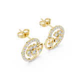 1.082 CT Round Moissanite Studs in 9K Gold/925 Silver