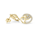 1.082 CT Round Moissanite Studs in 9K Gold/925 Silver