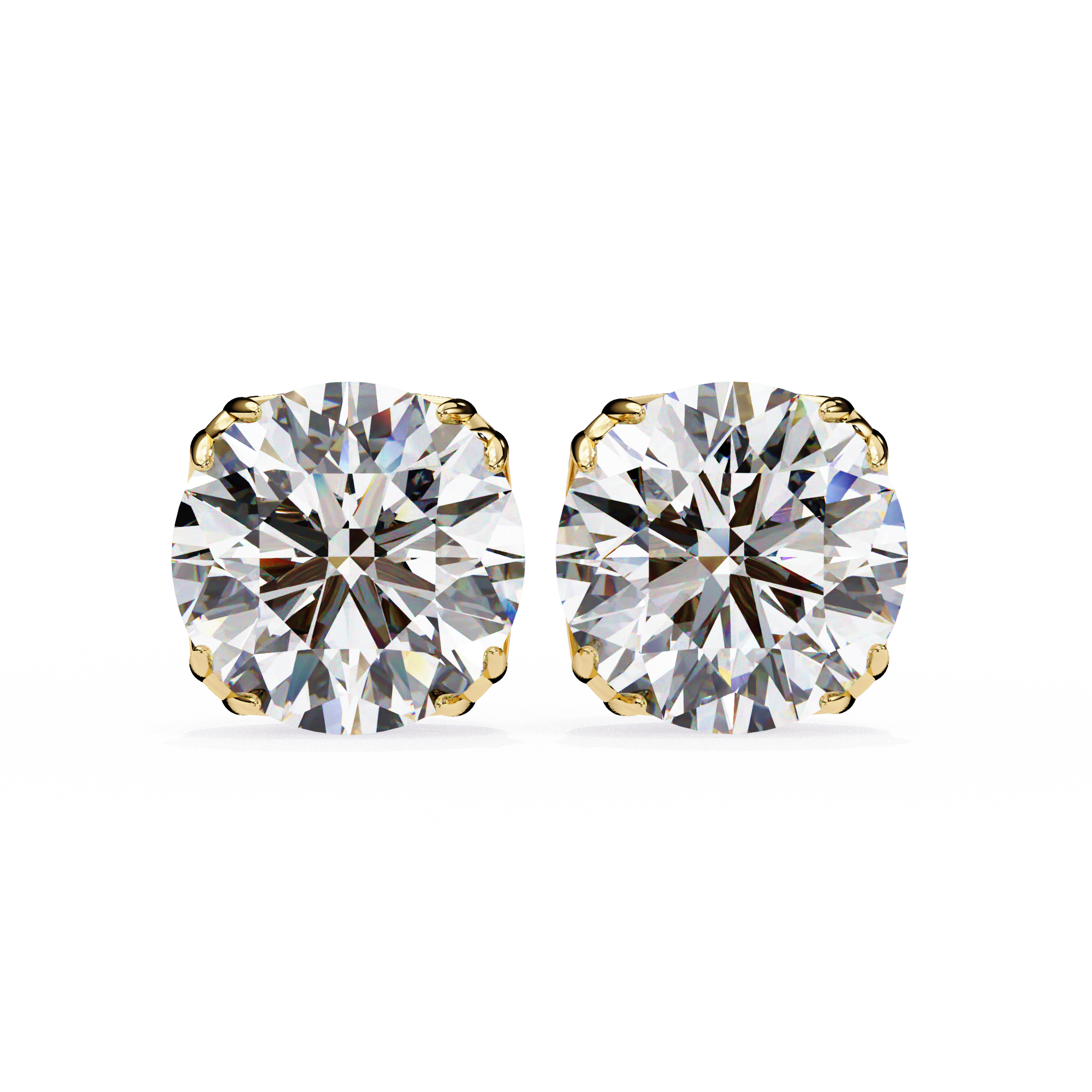 WOKE ™ 1.20 CARAT  VVS-EF Round CUT Lab Grown Diamond Studs in 14/18k Gold