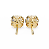 WOKE ™ 1.20 CARAT  VVS-EF Round CUT Lab Grown Diamond Studs in 14/18k Gold