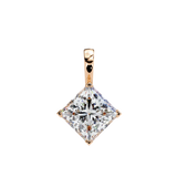 WOKE ™ VVS-F Lab Grown 1.00 Carat Princess cut Diamond pendant | ( No chain)