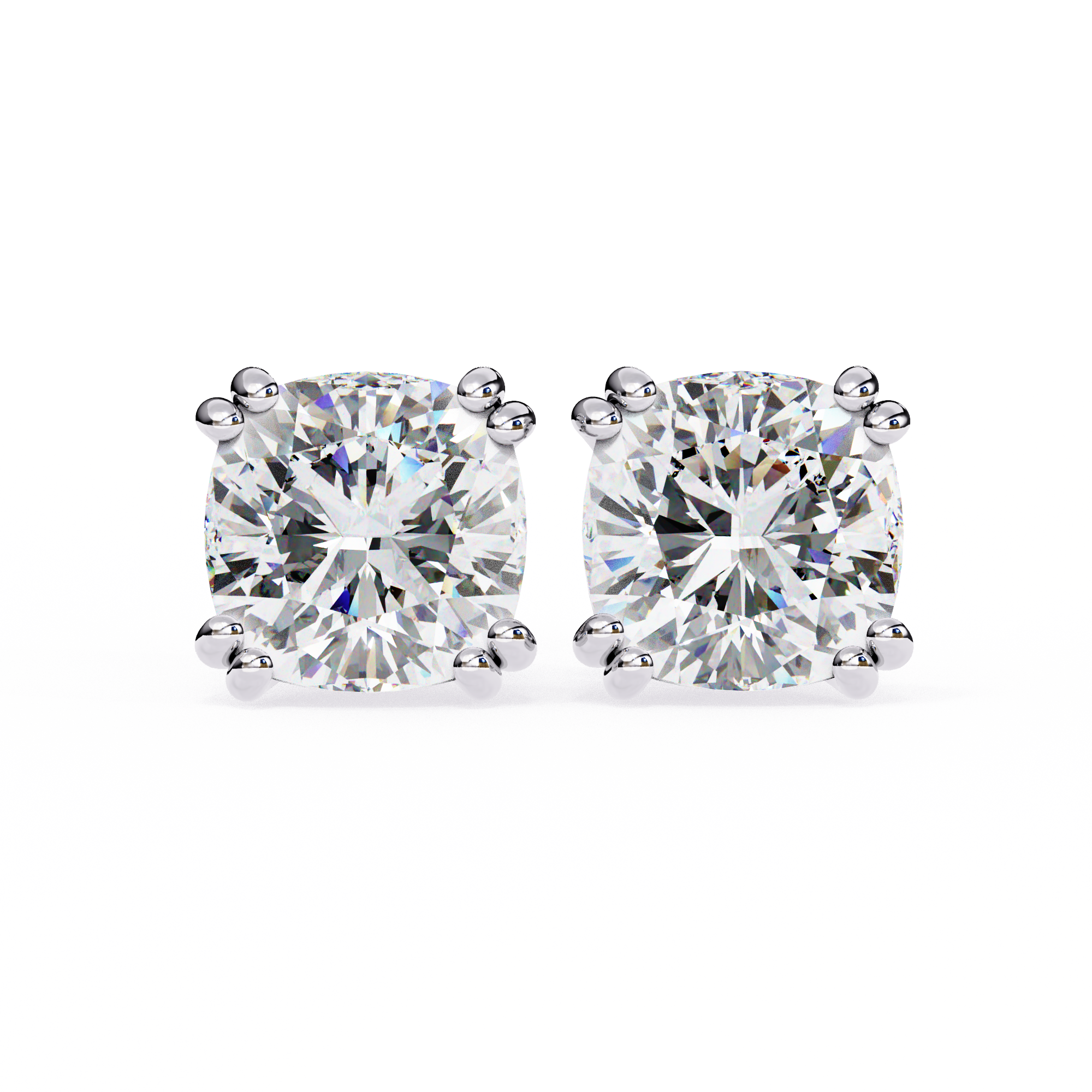 WOKE ™ 1.40 CARAT  VVS-EF Round CUT Lab Grown Diamond Studs in 14/18k Gold