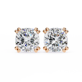 Round cut 8 Prongs Moissanite Studs in 9k Gold/925 Silver for HIM |WOKE