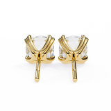Round cut 8 Prongs Moissanite Studs in 9k Gold/925 Silver for HIM |WOKE