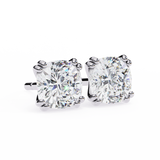 Round cut 8 Prongs Moissanite Studs in 9k Gold/925 Silver for HIM |WOKE