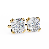 Round cut 8 Prongs Moissanite Studs in 9k Gold/925 Silver for HIM |WOKE