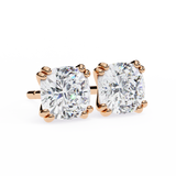 Round cut 8 Prongs Moissanite Studs in 9k Gold/925 Silver for HIM |WOKE