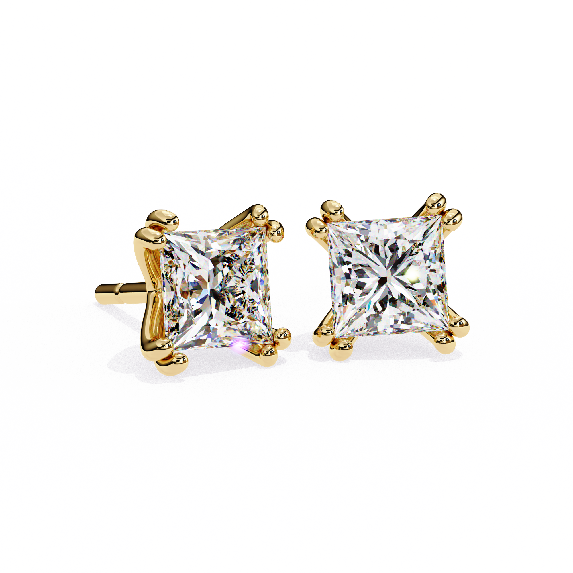 WOKE ™ 1.10 CARAT VVS-F Lab Grown Diamond studs in 14/18k Gold