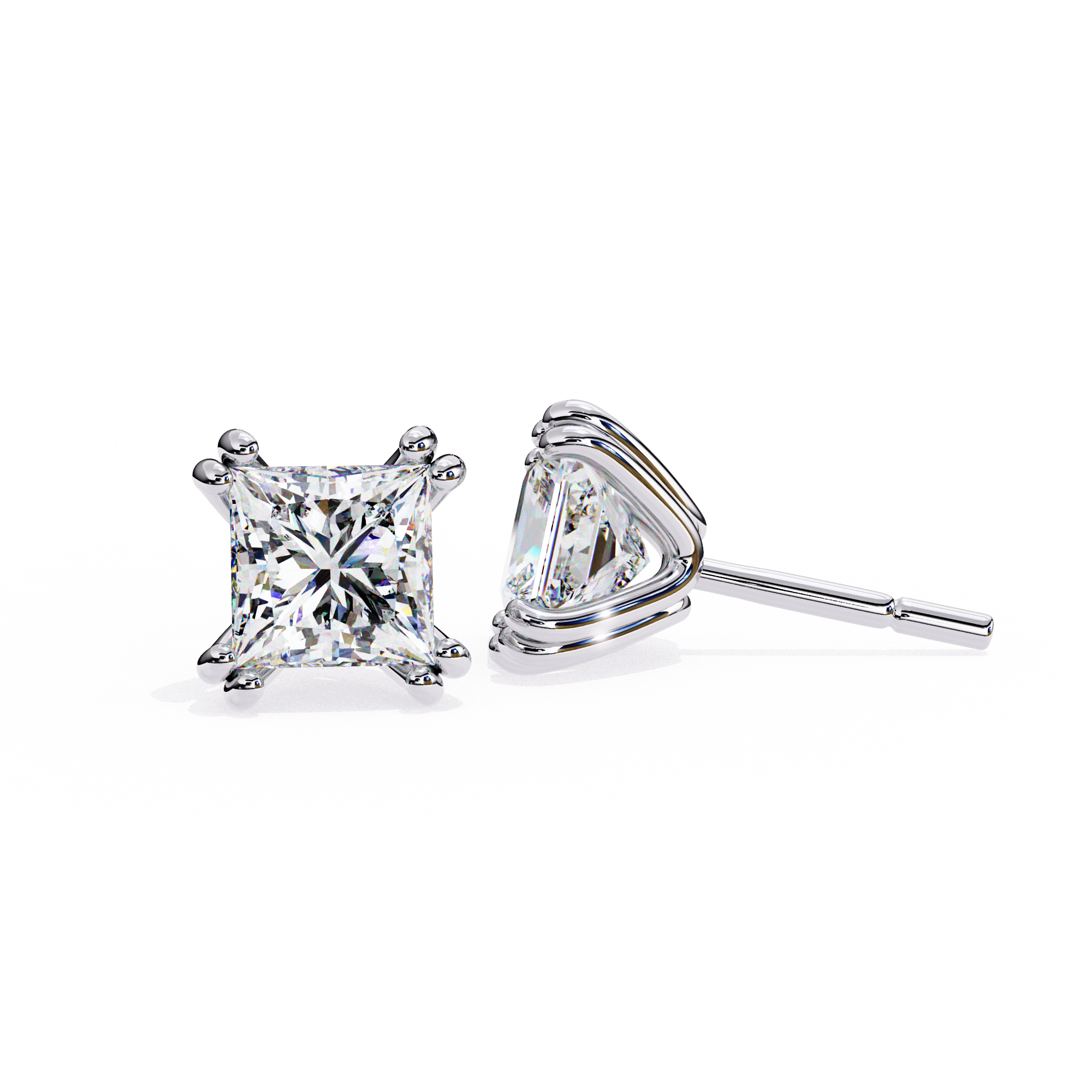 WOKE ™ 1.10 CARAT VVS-F Lab Grown Diamond studs in 14/18k Gold