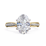 WOKE ™ 3.30 CARAT VVS-EF Oval Lab Grown Diamond ring in 9K/14K/18k Gold