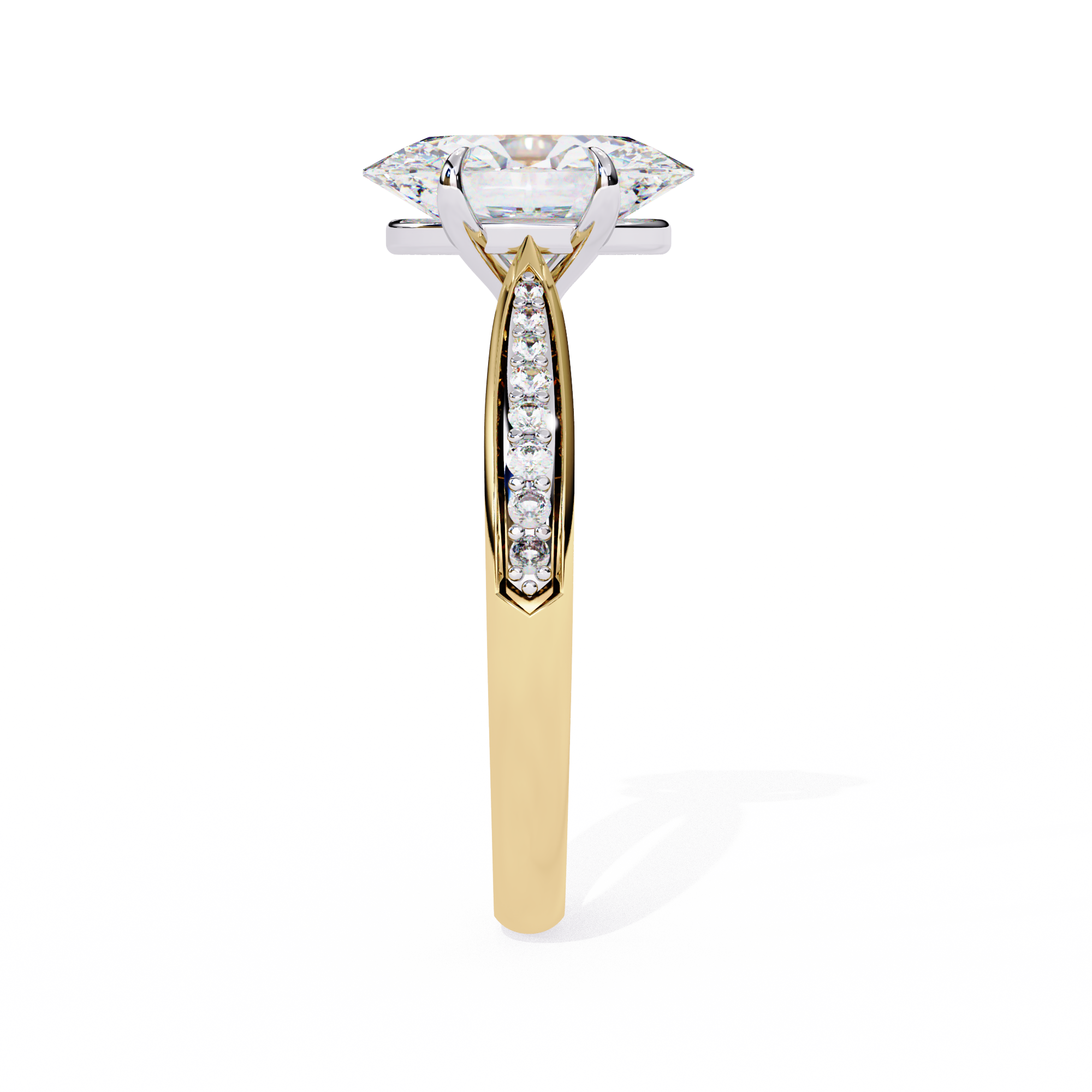 WOKE ™ 3.30 CARAT VVS-EF Oval Lab Grown Diamond ring in 9K/14K/18k Gold