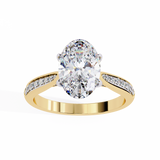 WOKE ™ 3.30 CARAT VVS-EF Oval Lab Grown Diamond ring in 9K/14K/18k Gold