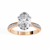 WOKE ™ 3.30 CARAT VVS-EF Oval Lab Grown Diamond ring in 9K/14K/18k Gold