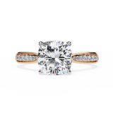 WOKE ™ 1.35 CARAT VVS-EF Cushion Lab Grown Diamond ring in 9K/14K/18k Gold