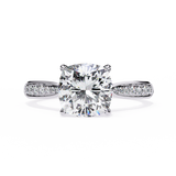WOKE ™ 1.35 CARAT VVS-EF Cushion Lab Grown Diamond ring in 9K/14K/18k Gold