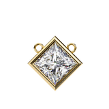 WOKE ™ VVS-F Lab Grown 0.50 Carat Princess cut Diamond pendant | (No chain)