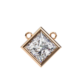 WOKE ™ VVS-F Lab Grown 0.50 Carat Princess cut Diamond pendant | (No chain)