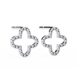 Clover 0.28 VVS-F Lab Grown Diamond Studs in 925 sterling silver | by WOKE