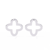 Clover 0.28 VVS-F Lab Grown Diamond Studs in 925 sterling silver | by WOKE